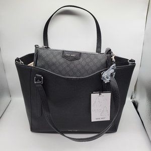 Nine West Garner 2-in-1 Tote Bag with Printed Crossbody Bag | NWT